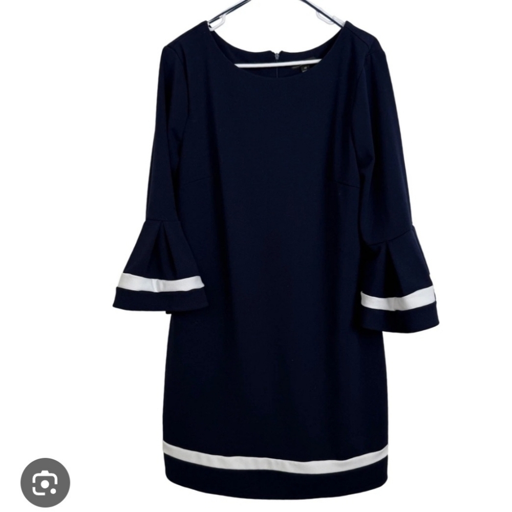 R&K Navy Dress with White Trim